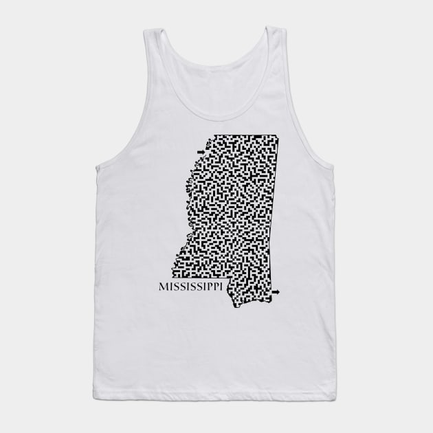 State of Mississippi Maze Tank Top by gorff